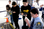  Students working in classroom
